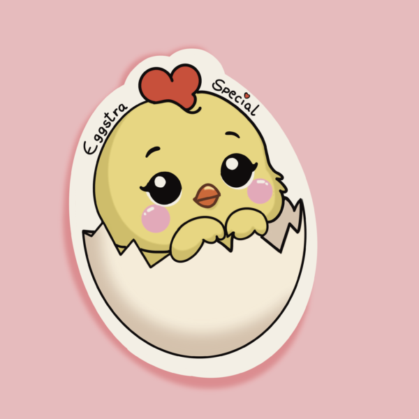 Egg-stra Special | Chikki | Vinyl, Die-Cut, Waterproof Sticker - Image 2